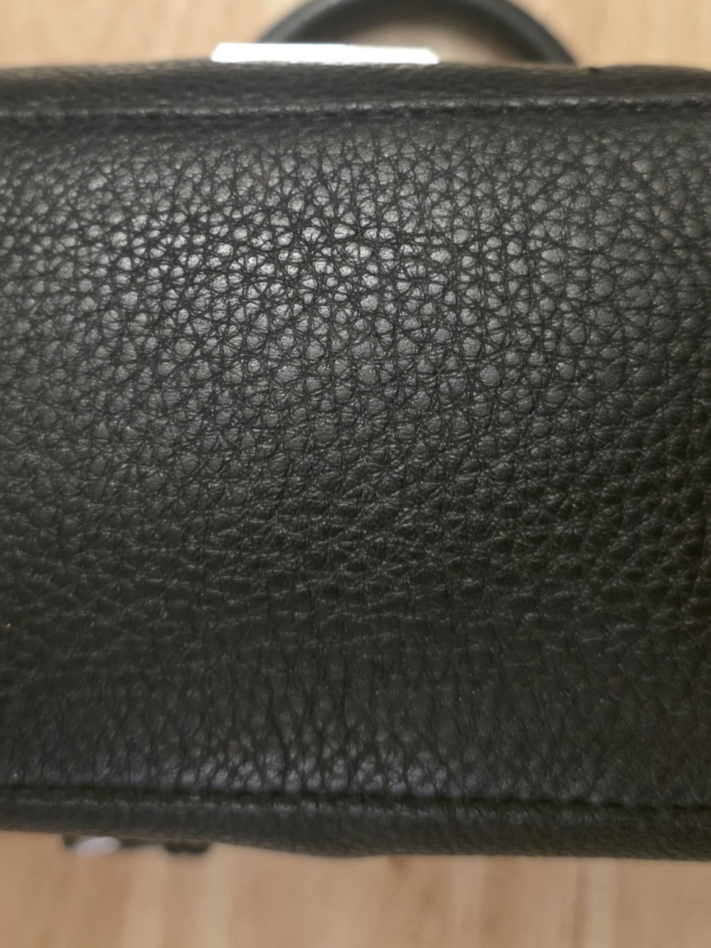 Rebecca Minkoff Black & Silver Leather Micro Moto Satchel & Crossbody Bag Purse - Picture 5 of 15